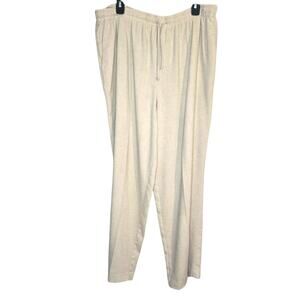 Alfred Dunner 18W Tan/Cream Drawstring Pants [0229]